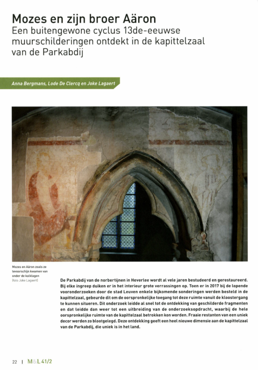 Publicatie M&L over de muurschilderingen in de abdij van Park
